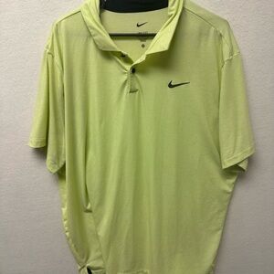 Nike Dri-Fit Polo Golf Pullover T-Shirt Top Sporty Athletic Yellow Size XL